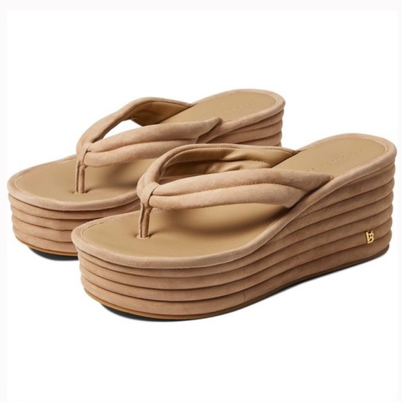 Veronica Beard Shoes - Veronica Beard Sandals Geno Sand Suede Platforms